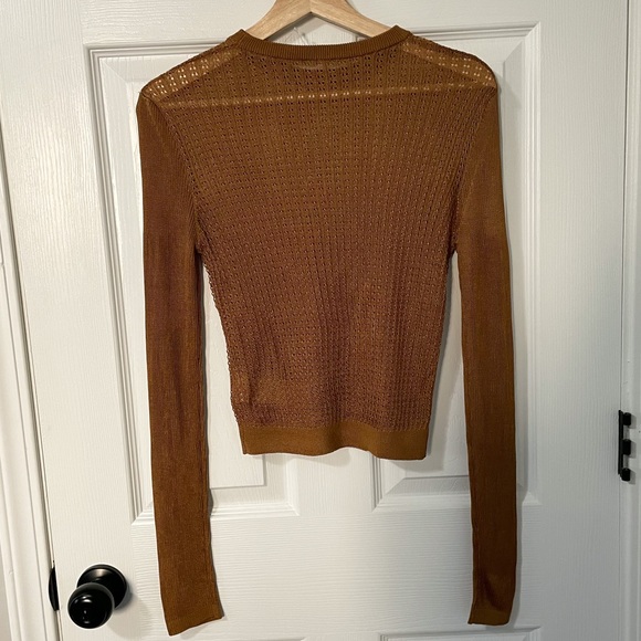 NWT Free People H2O Crew Pullover in Tiger Eye - size XS - Picture 7 of 11